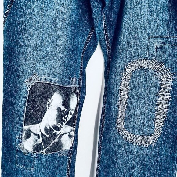 Makaveli Juniors Tupac Shakur  Jeans Size 13 Vintage Streetwear Rap Hip Hop - Picture 4 of 16